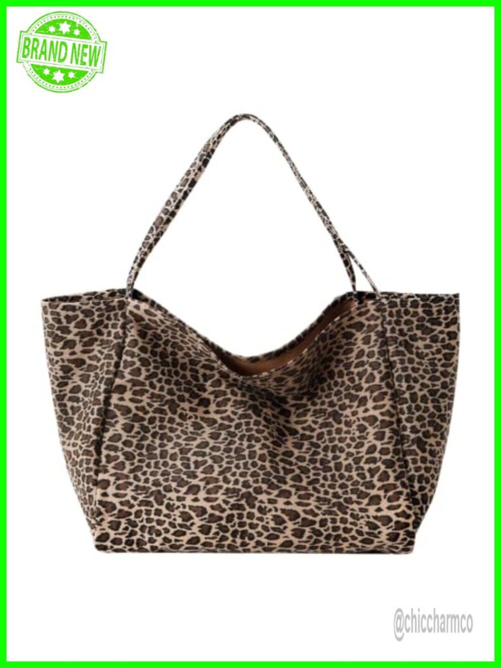 Wynndora Leopard Print Tote Bag Large Shoulder Purse